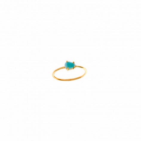 Anillo Salvatore Plata Chapada Piedra Color
