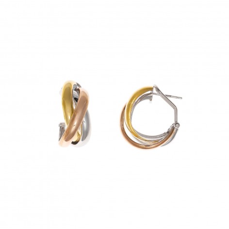 Pendientes Salvatore Plata Tricolor 136A0393