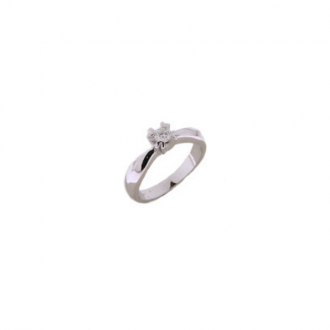 Anillo Oro Blanco Diamantes