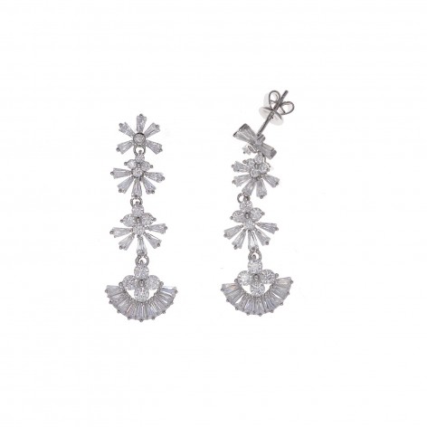 Pendientes Largos Flores Salvatore 211A0085